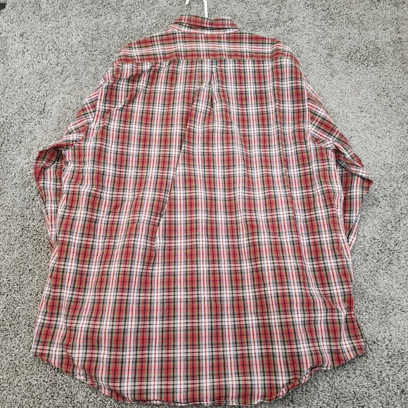Abercrombie & Fitch Shirt Men's XL Red Plaid Long Sleeve Relaxed Fit Button Down - Picture 2 of 10